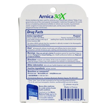 Medicamento Homeopático da Arnica para Alívio da Dor 30 X - 3 Tubos Boiron - Image 2