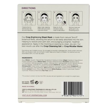 Pacote de Máscara de Clareamento Facial - 5 Contagem Crop Naturals - Image 2