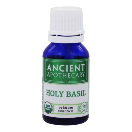 Óleo Essencial Orgânico Santo Basil - 0.5 oz. Ancient Apothecary