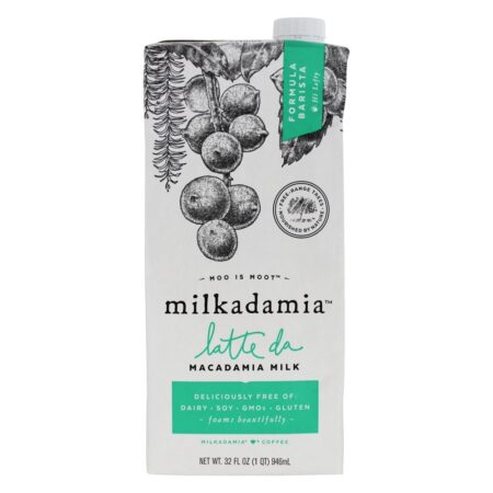 Leite de macadâmia sem glúten Latte Da - 32 fl. oz. Milkadamia