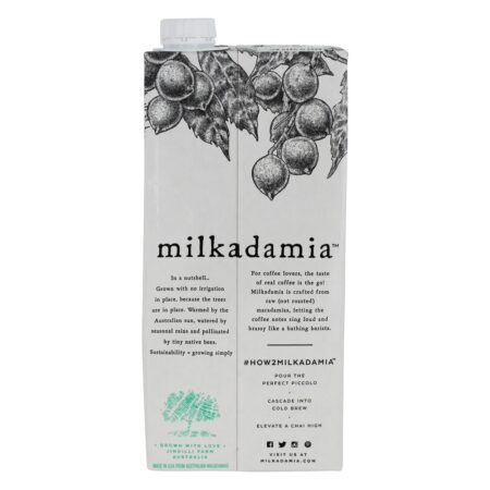 Leite de macadâmia sem glúten Latte Da - 32 fl. oz. Milkadamia - Image 3