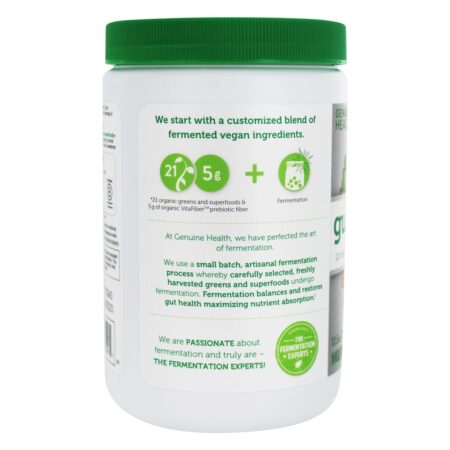 Orgânico Fermentado Intestino Superfood+ Pó para Ideal Intestino Saúde Verão Baga & Romã - 10.5 oz. Genuine Health - Image 4