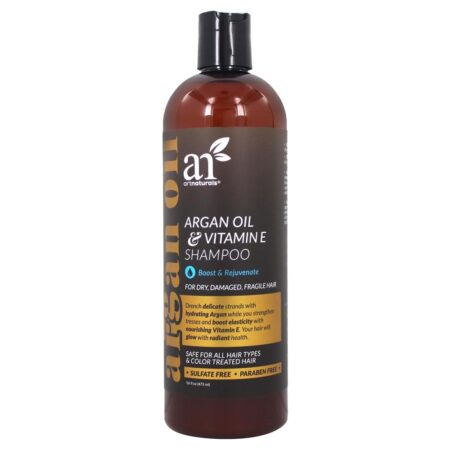 Shampoo Boost & Rejuvenate Óleo de Argan e Vitamina E - 16 fl. oz. Art Naturals