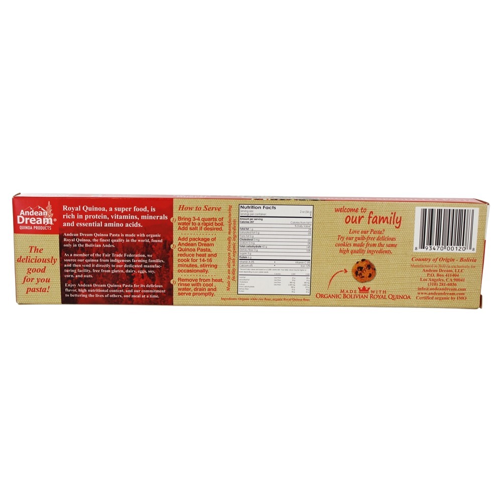Macarrão espaguete de quinoa orgânica - 8 oz. Andean Dream - Imagem 2