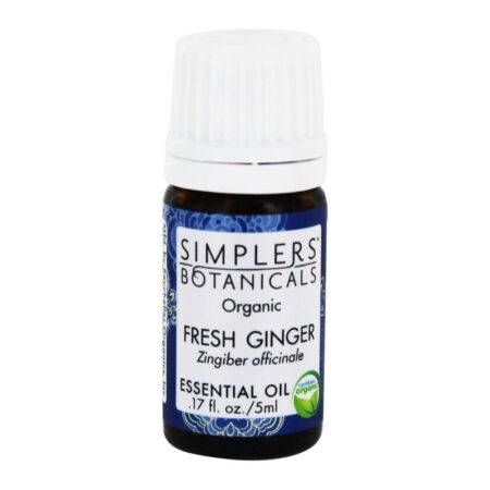 Gengibre fresco orgânico do óleo essencial - 0.17 fl. oz. Simplers Botanicals