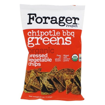 Chips de vegetais prensados orgânicos Chipotle churrasco - 5 oz. Forager