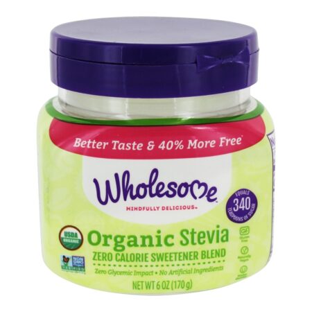 Mistura Orgânica de Adoçante Zero Calorias Stevia - 6 oz. Wholesome!