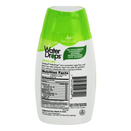 A água deixa cair o cal do limão do realçador da água do Stevia - 1.62 fl. oz. SweetLeaf - Image 2