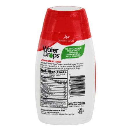 A água deixa cair o Kiwi da morango do realçador da água do Stevia - 1.62 fl. oz. SweetLeaf - Image 2