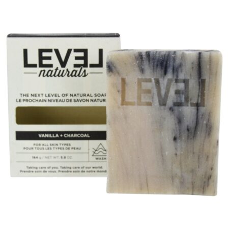 Sabonete em Barra de Baunilha + Carvão Vegetal - 5.8 oz. Level Naturals