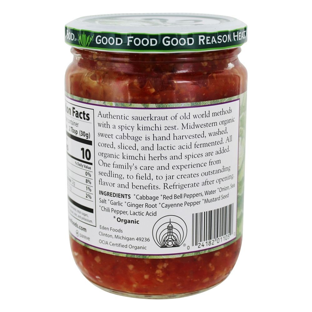 Chucrute orgânico Kimchi - 18 oz. Eden Foods - Imagem 3