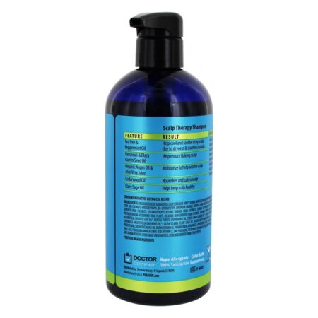 Shampoo de terapia do couro cabeludo com Tea Tree, hortelã-pimenta e óleo orgânico de Argan - 13 fl. oz. Pura d'or - Image 2