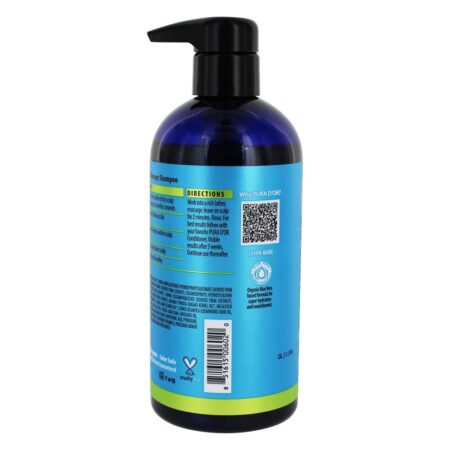 Shampoo de terapia do couro cabeludo com Tea Tree, hortelã-pimenta e óleo orgânico de Argan - 13 fl. oz. Pura d'or - Image 3