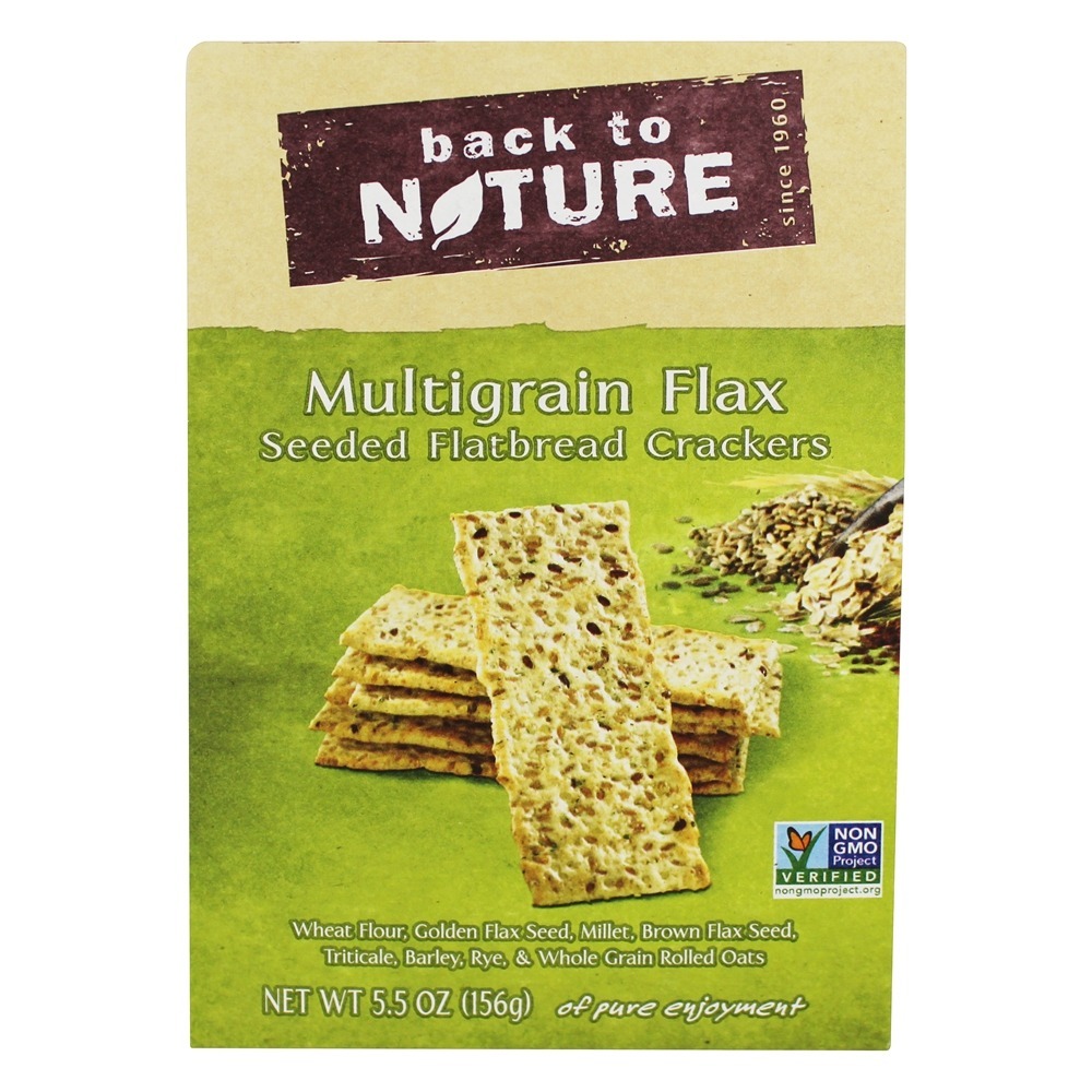 Linho de Multigrain semeado dos biscoitos Flatbread dos Flatbread - 5.5 oz. Back To Nature