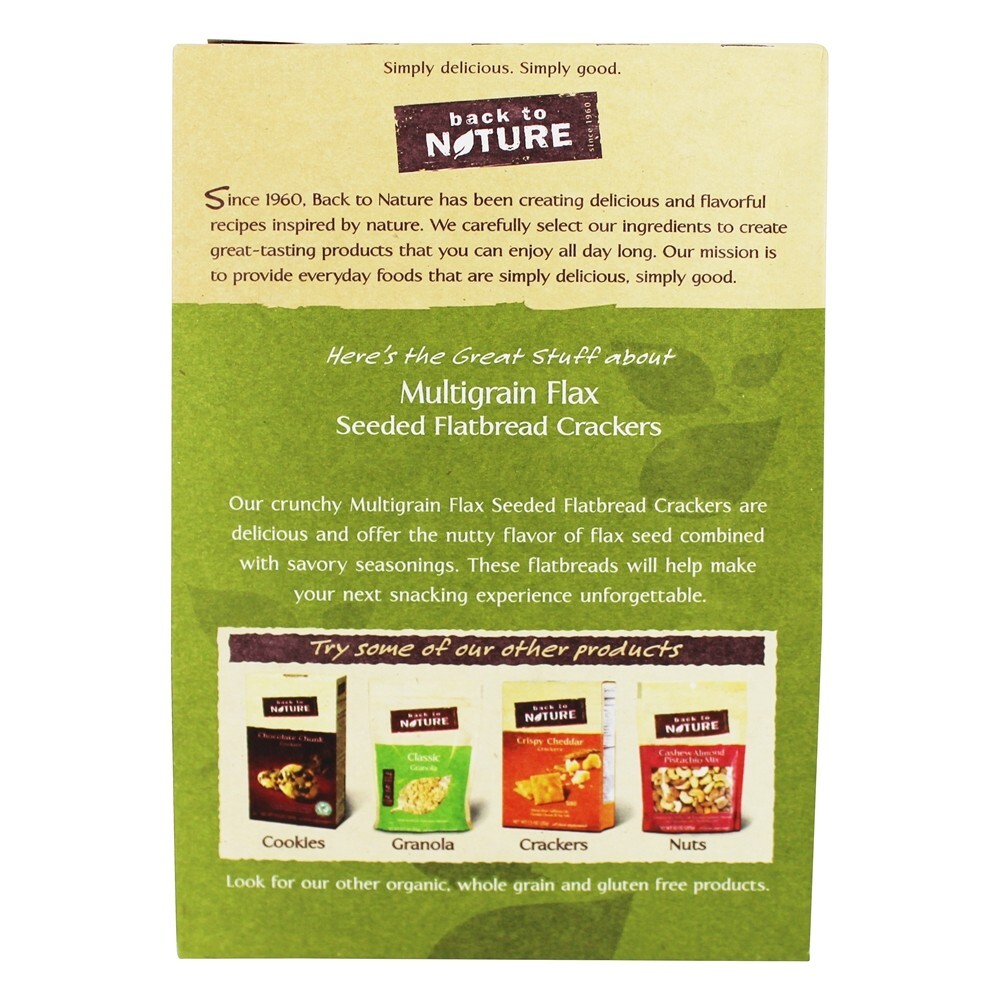 Linho de Multigrain semeado dos biscoitos Flatbread dos Flatbread - 5.5 oz. Back To Nature - Imagem 3