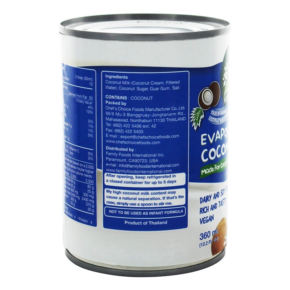 Leite de coco evaporado - 12.2 fl. oz. Nature's Charm - Imagem 3