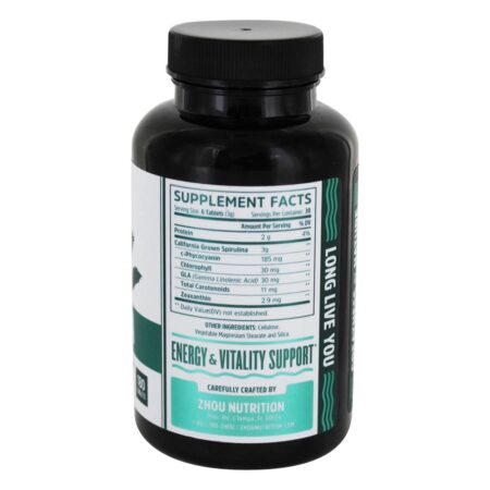 Spirulina Longevity Superfood - 180 Tablets Zhou - Image 2