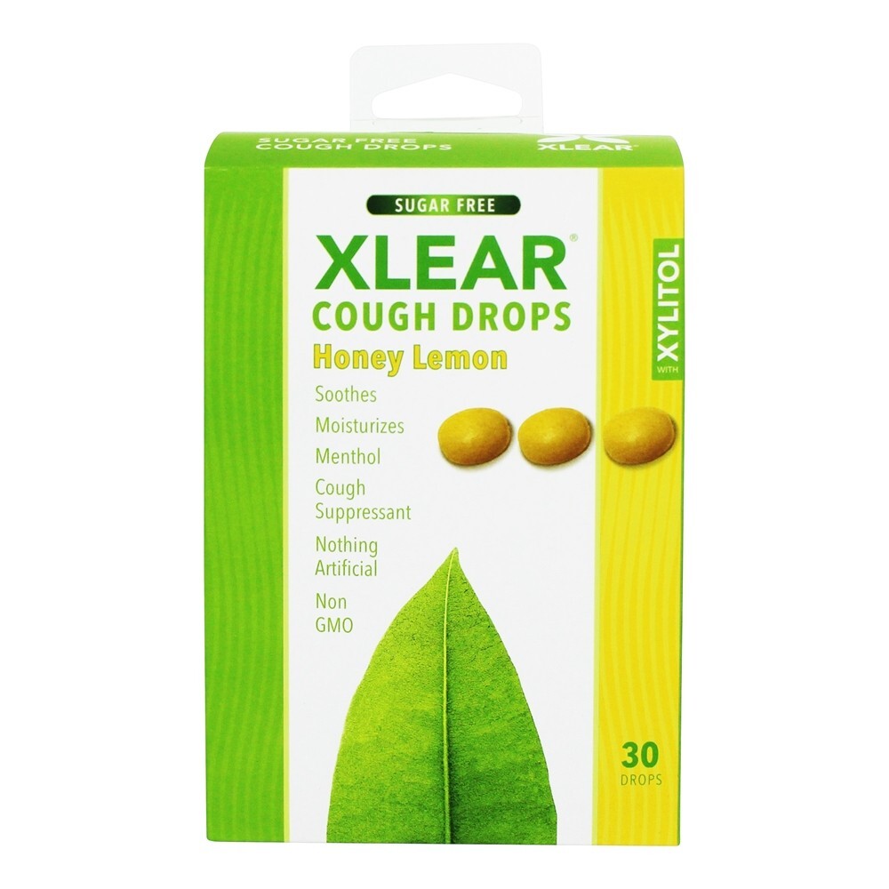 Gotas de tosse sem açúcar com xilitol mel limão - 30 descarta Xlear