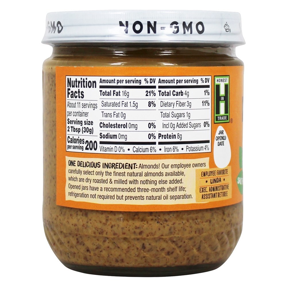 Sal cremoso de manteiga de amêndoa natural sem açúcar e torrado - 12 oz. Once Again - Imagem 2