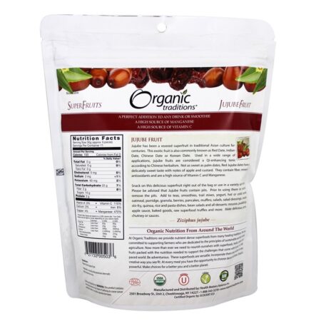 Fruta Jujuba Seco - 12 oz. Organic Traditions - Image 2