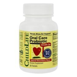 Oral Cuidar Probiotic Natural Morango Sabor - 30 comprimidos mastigáveis Child Life Essentials