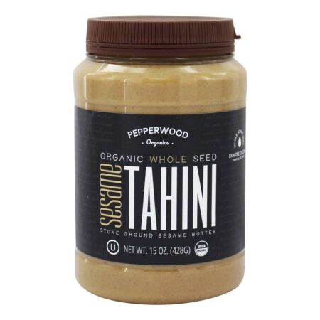 Manteiga de Tahini de gergelim integral à terra de pedra orgânica – 15 oz. Pepperwood Organics — foto 1