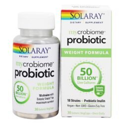 Mycrobiome Probiotic + Prebiótico Inulina Peso Fórmula 50 Bilhões de UFC - 30 Cápsula (s) vegetal (s) Solaray