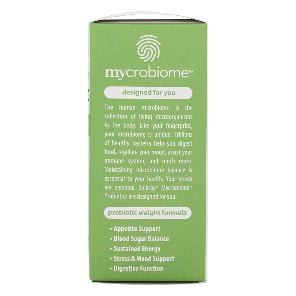 Mycrobiome Probiotic + Prebiótico Inulina Peso Fórmula 50 Bilhões de UFC - 30 Cápsula (s) vegetal (s) Solaray - Imagem 3
