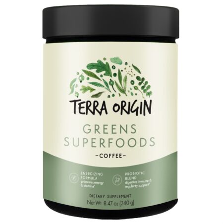 Café em pó de superalimentos Verdes - 8.47 oz. Terra Origin