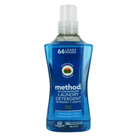 Detergente para a Roupa 4X Concentrado em Sujeira + Manchas 66 Carrega Ar Fresco - 1.58 Literatura Method