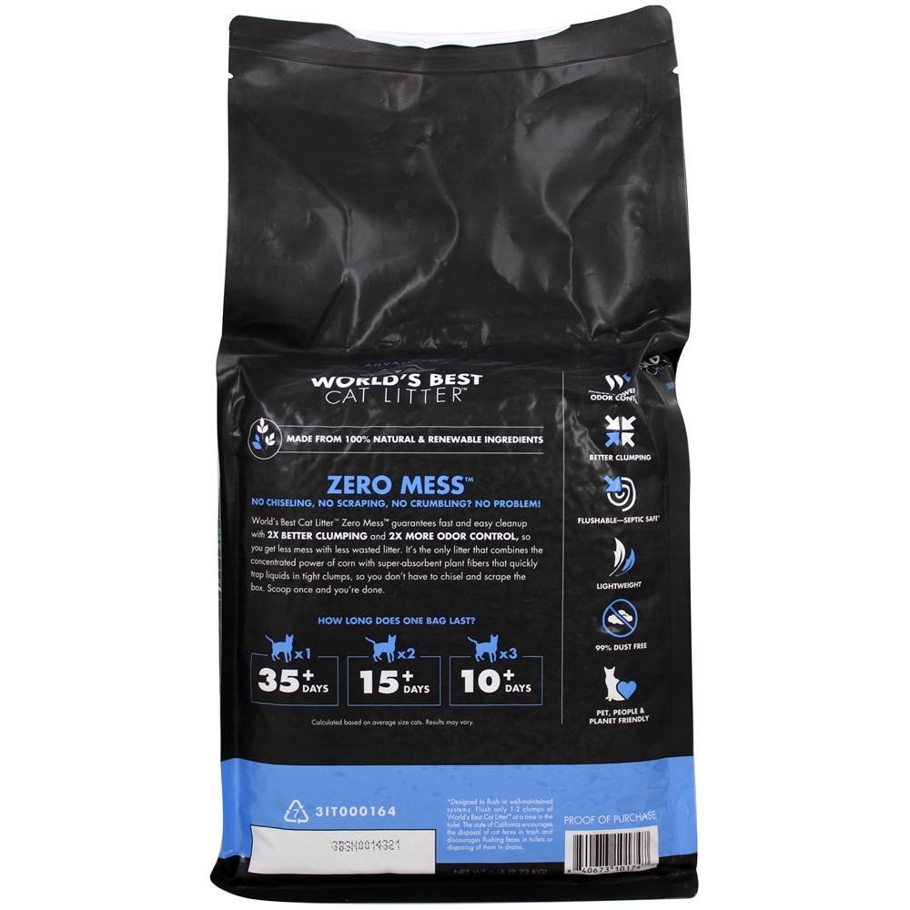 Ninhada de bagunça zero avançada sem perfume - 6 lbs. World's Best Cat Litter - Imagem 3
