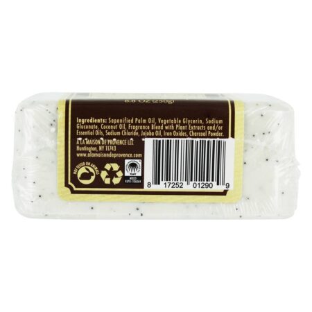 Sabonete Tradicional de Barro Francês para Mão e Corpo. Carvão Vegetal de Coco com Coco e Azeites de Oliva. - 8.8 oz. A La Maison - Image 2