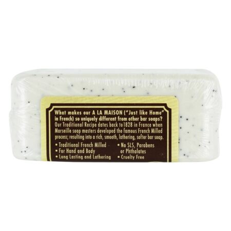 Sabonete Tradicional de Barro Francês para Mão e Corpo. Carvão Vegetal de Coco com Coco e Azeites de Oliva. - 8.8 oz. A La Maison - Image 3