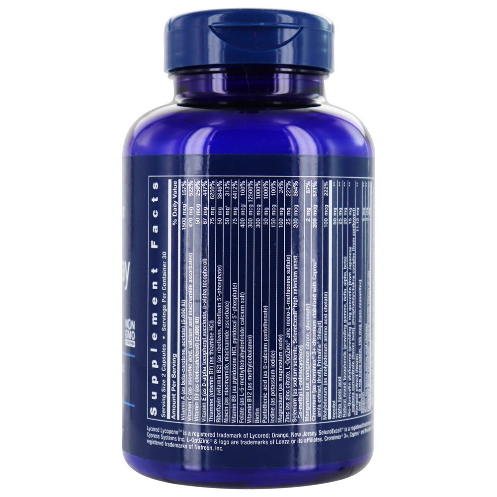 Suplemento Multivitamínico & Mineral de Alta Potência - Duas Caps Por Dia - Cápsulas 60 Life Extension - Imagem 2