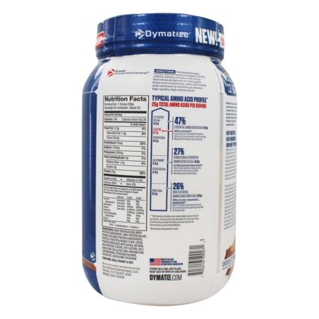 Elite 100 % de proteína de soro de leite em pó de manteiga de amendoim de chocolate - 2 lbs. Dymatize Nutrition - Image 2