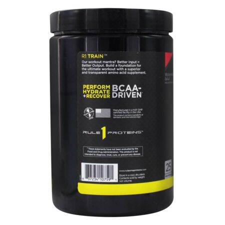 R1 Trem Bcaa Pó 25 Porções Melancia Splash - 378 Gramas Rule One Proteins - Image 3