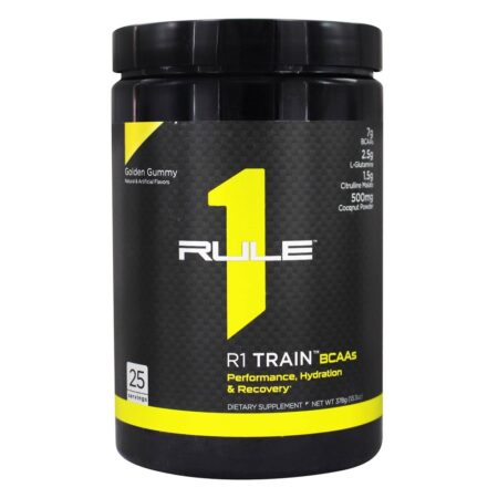 R1 Trem Bcaa Pó 25 Porções Dourado Gomoso - 378 Gramas Rule One Proteins