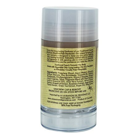 Fórmula francesa tradicional desodorante de longa duração coco - 2.4 oz. A La Maison - Imagem 3