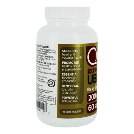 Força extra de CoQ10 ativa de Ubiquinol 200 mg. - 60 Softgels Qunol - Image 4