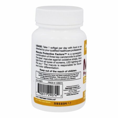 Mácula Protetor Fatores Azul Luz Proteção - 30 Softgels Jarrow Formulas - Imagem 3
