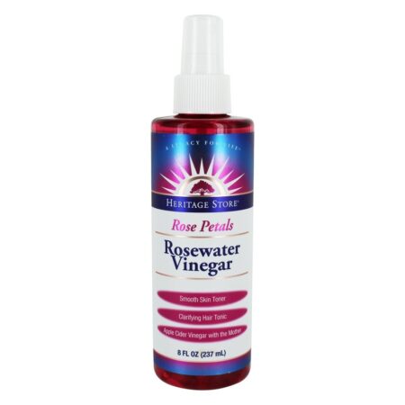 Vinagre de Rosewater de pétalas de rosa - 8 fl. oz. Heritage