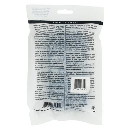 Pure fx Esponja corporal purificadora de vegetais com carvão vegetal de bambu Earth Therapeutics - Imagem 2