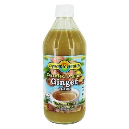 Ginger orgânico certificado 100 % Suco sem açúcar – 16 fl. oz. Dynamic Health — foto 1