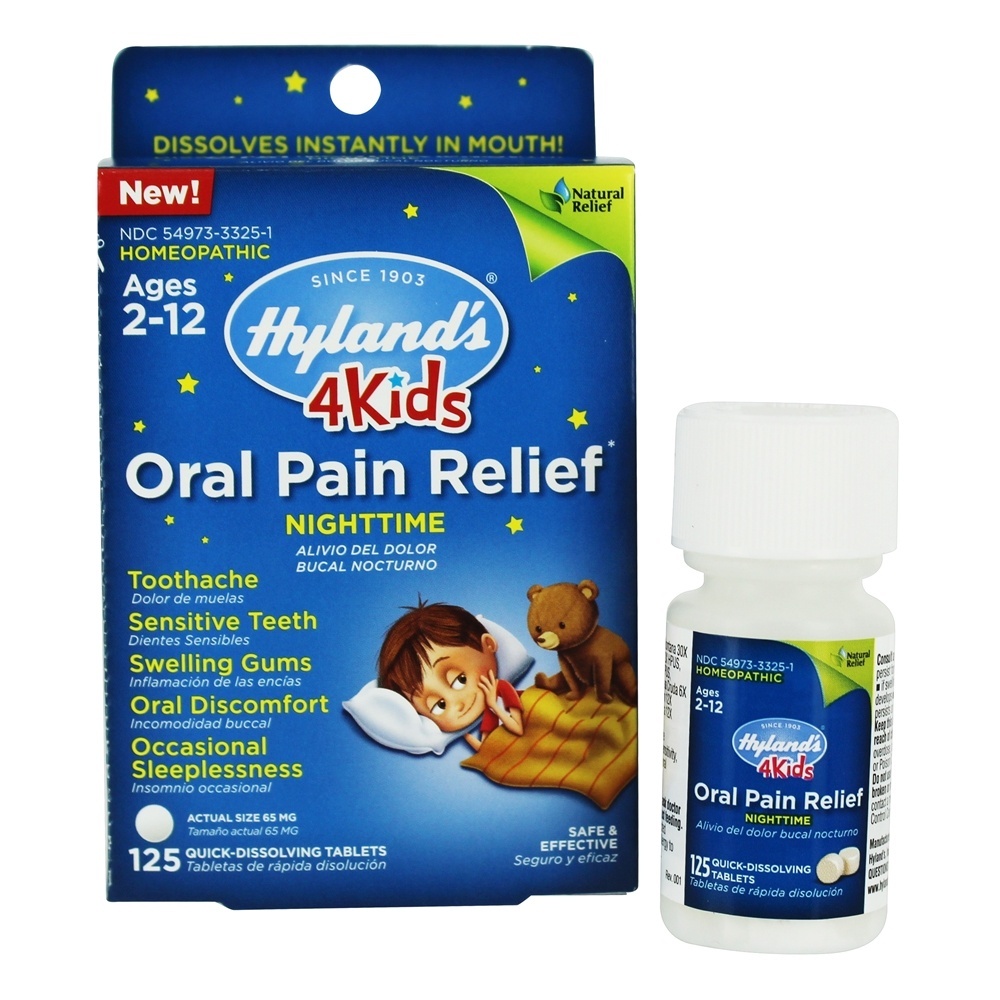 4kid Noite Oral Dor Natural Alívio - 125 Tablets Hylands
