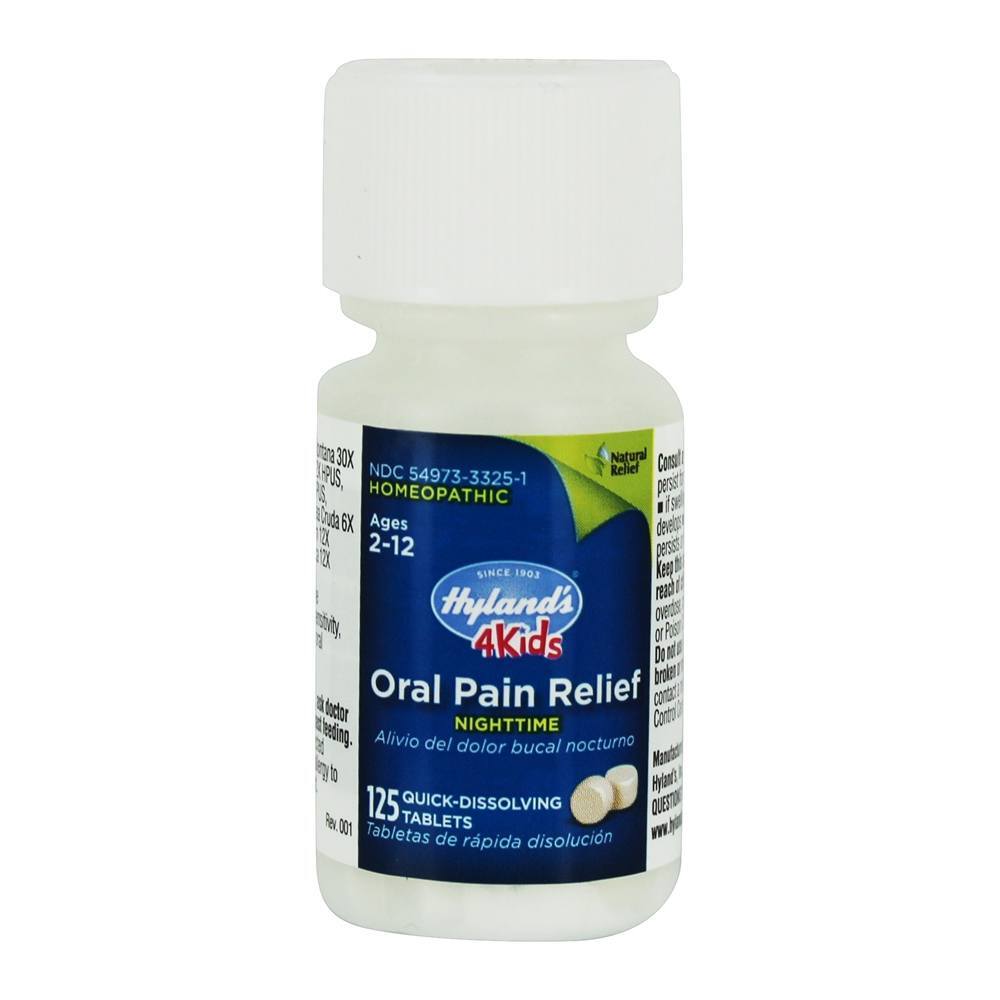 4kid Noite Oral Dor Natural Alívio - 125 Tablets Hylands - Imagem 2