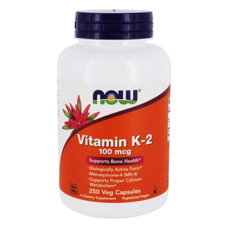 Vitamina K-2 Bone Health Support 100 mcg. - Cápsulas 250 NOW Foods