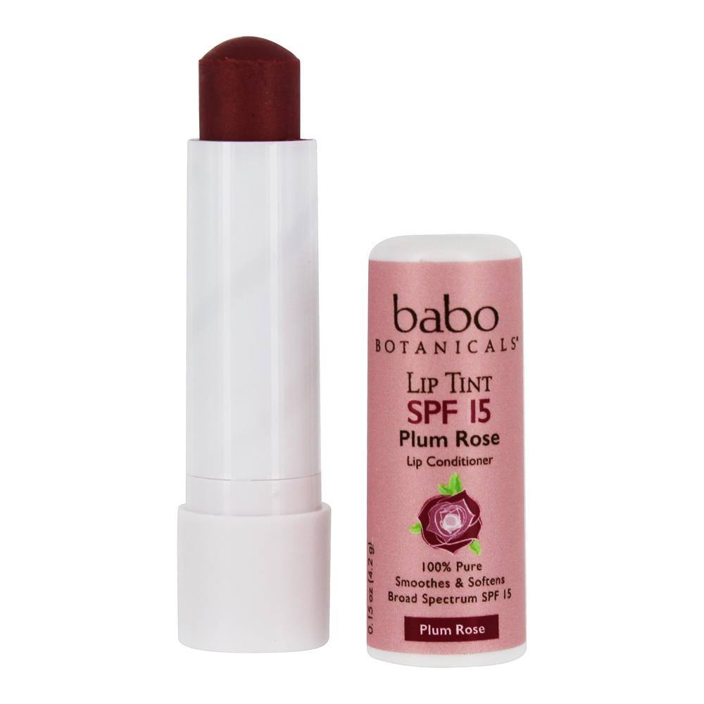 Lábio Matiz Condicionador Ameixa Rosa 15 SPF - 0.15 oz. Babo Botanicals - Imagem 2