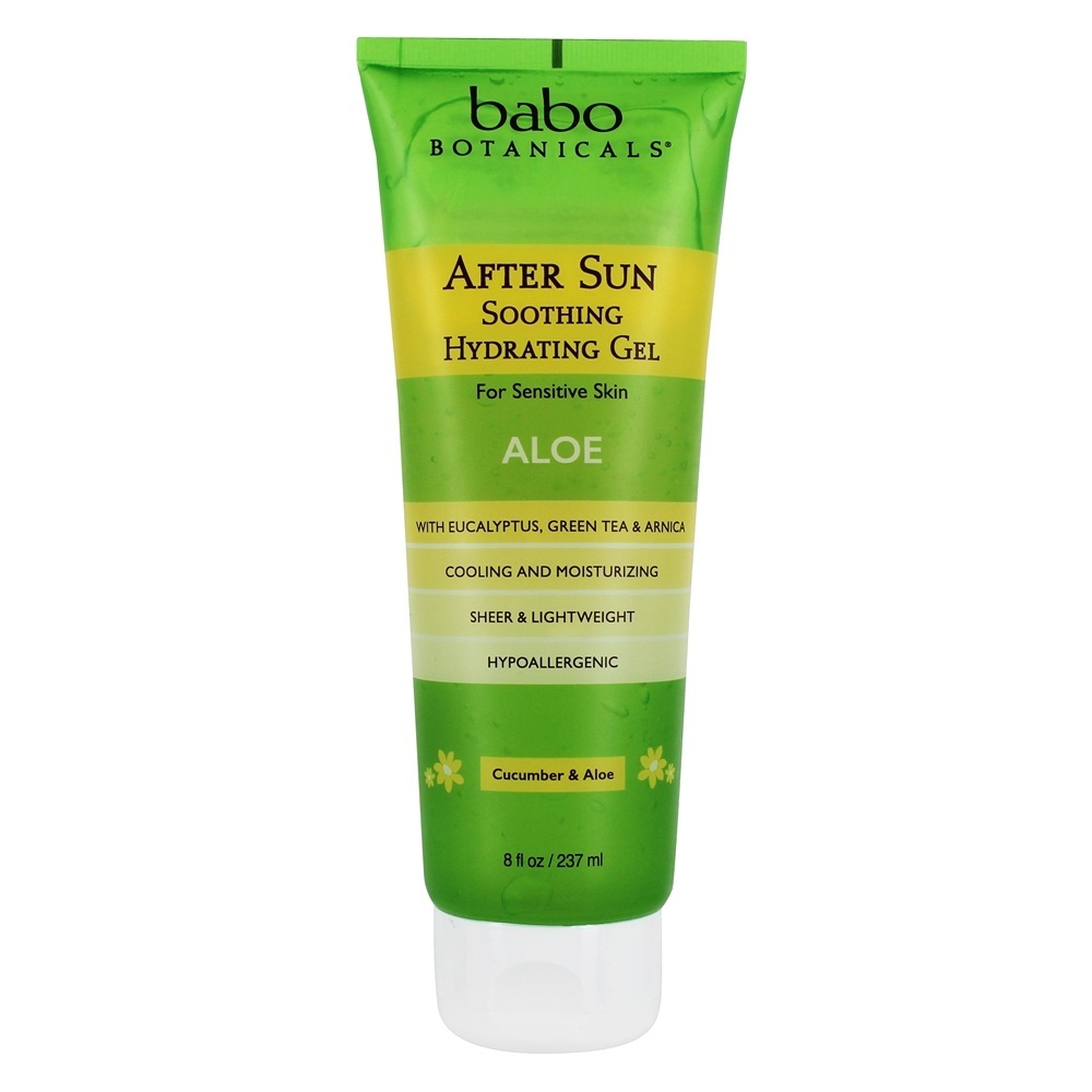 Depois Sol Calmante Hidratante Gel para Sensível Pele Pepino & Aloés - 8 fl. oz. Babo Botanicals