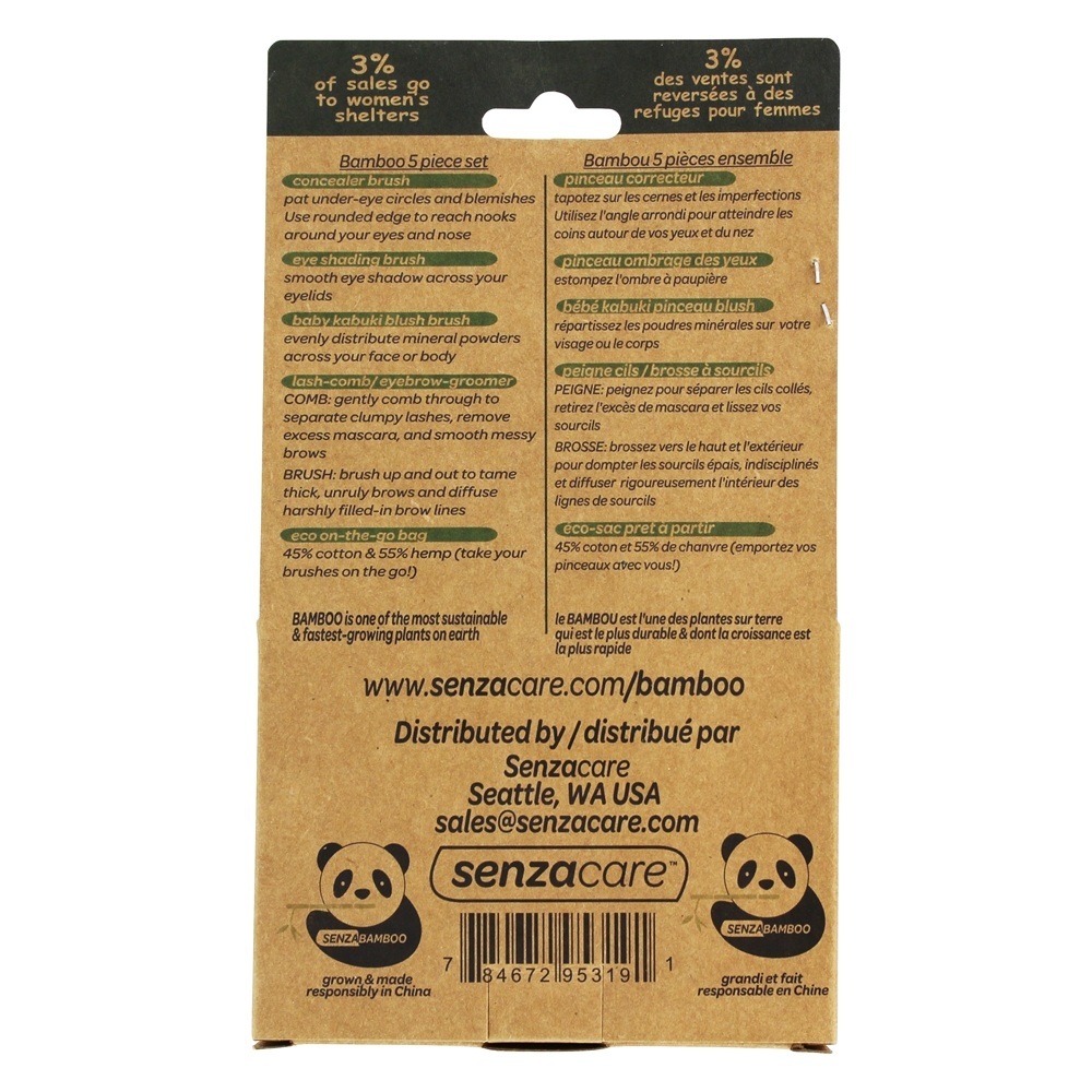 Conjunto de Maquiagem Eco SenzaBamboo - 5 Contagem Senzacare - Imagem 3