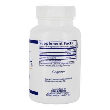 Citicoline Cognizin 250 mg. - Cápsulas vegetarianas 60 Vital Nutrients - Image 2